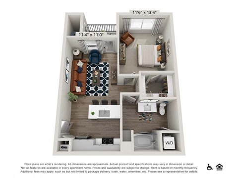 a 1 bedroom floor plan  villas at spring creek
